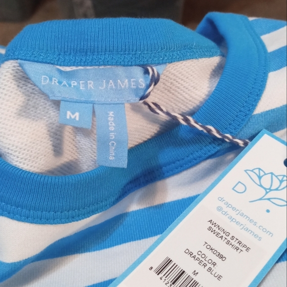 NWT Draper James  Striped Sweatshirt - Picture 5 of 6